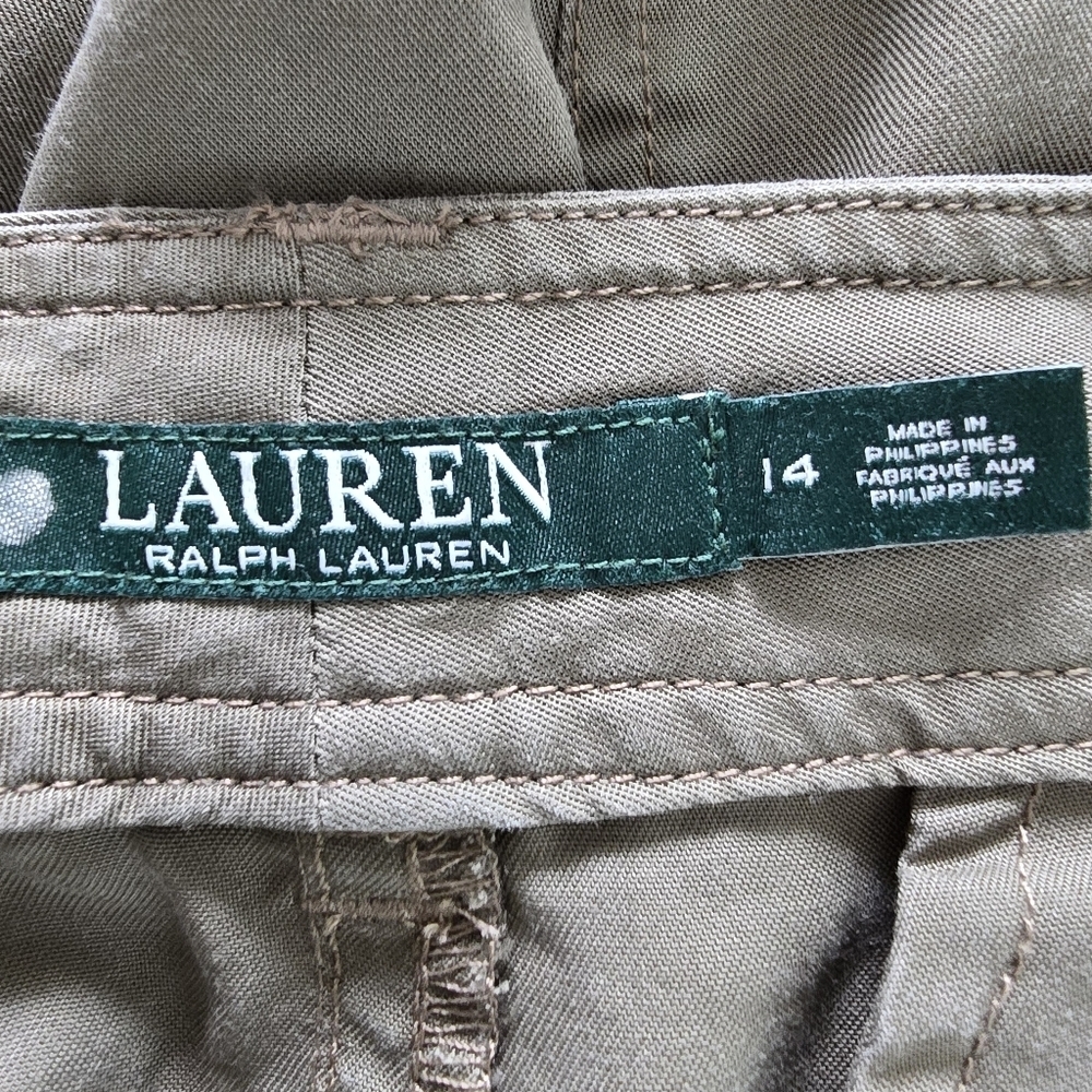 🎊Host Pick🎊 POLO Ralph Lauren Khaki Utility Cargo Pocket Belted Skirt Size 14 - Picture 9 of 16